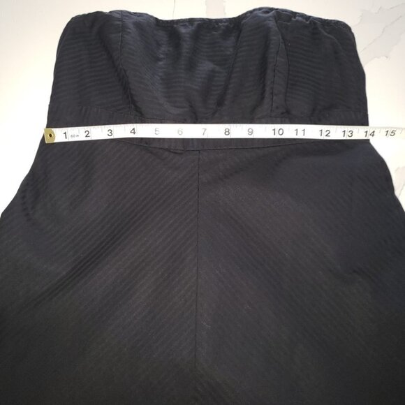 GAP Black strapless dress Women's Ladies empire cut wide bottom Size  6 - Picture 8 of 9
